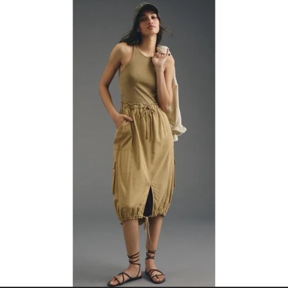 Anthropologie Daily Practice Anthropologie Be Bold Racerback Twofer Dress Honey